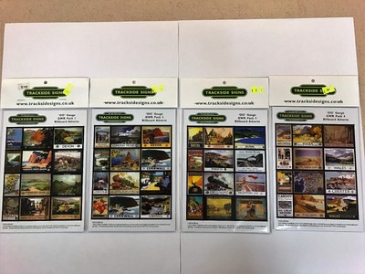 GWR Uncut Billboard Advertising Pack Model Railway OO Gauge