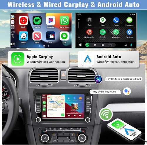 DAB+ Apple Carplay For VW GOLF Polo MK6 7" Car Stereo Radio Player GPS Android14 - Picture 9 of 19