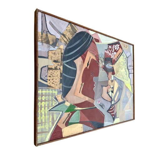 Vintage Original Abstract Painting by Harvey Parks Mid Century Modern 1960s-70s - Picture 2 of 4