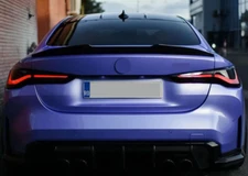 PSM Style Rear Trunk Spoiler ABS Black For 2021-2023 BMW 4 Series G22 G82 Coupe