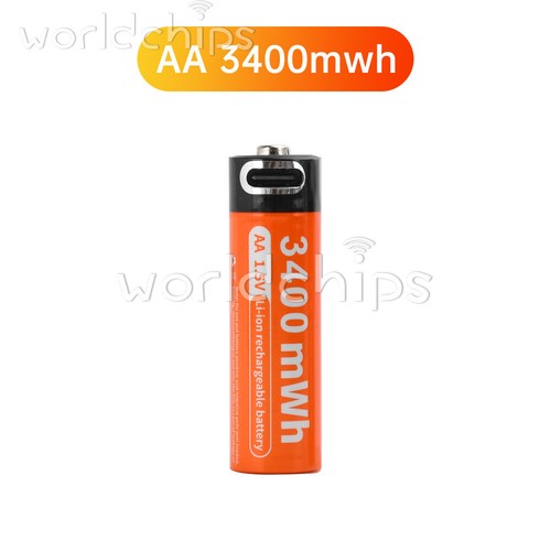 AAA or AA Battery Rechargeable USB Type-C Li-Ion 1.5V 1100mWh 3400mWh 4255mWh - Picture 20 of 29