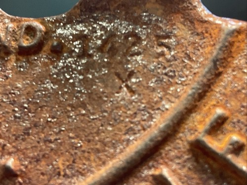 ANTIQUE GRISWOLD NEW AMERICAN 5 INCH CAST IRON SPINDLE STOVE DAMPER 1425 X - Picture 3 of 3