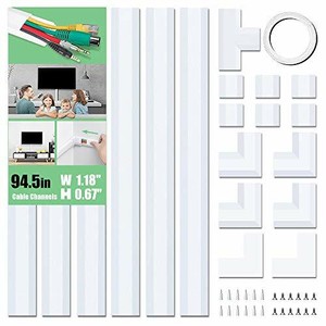 Upgrade Cable Concealer PVC Cord Cover 94.5in Paintable Cord Hider to Hide Wi... | eBay