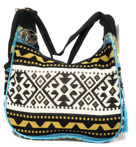 MariaKinz Bohemian Style Woven Hobo Bag Convertible to Backpack with Adjustable - Picture 2 of 7