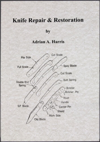 Couteau à livres réparation et restauration BK239 par Adrian A. Harris. 92 pages livre de poche. - Photo 1/1