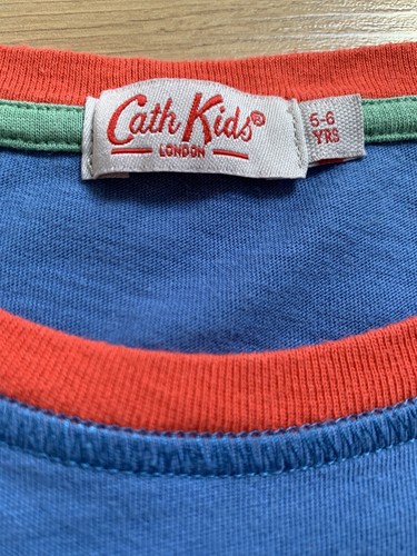 cath kidston kids london boys 5 to 6yr tractor t shirt blue short sleeve cotton - Picture 4 of 7