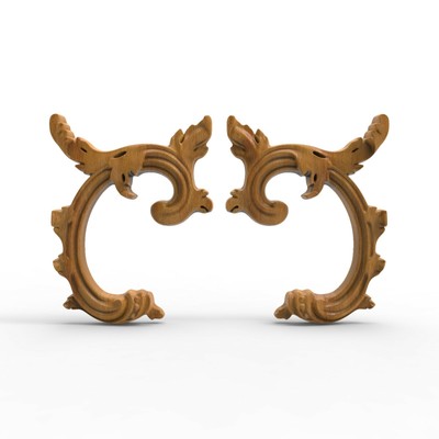 Victorian Architectural Ctr 2 pc Reproduction Furniture Applique Wood & Resin Victorian Architectural Ctr 2 pc Reproduction Furniture Applique Wood & Resin