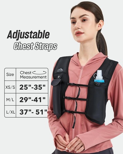 Gilet Hydratation Running Femme et Homme Brevet Original Bretelles de Poitrin... - Afbeelding 2 van 6