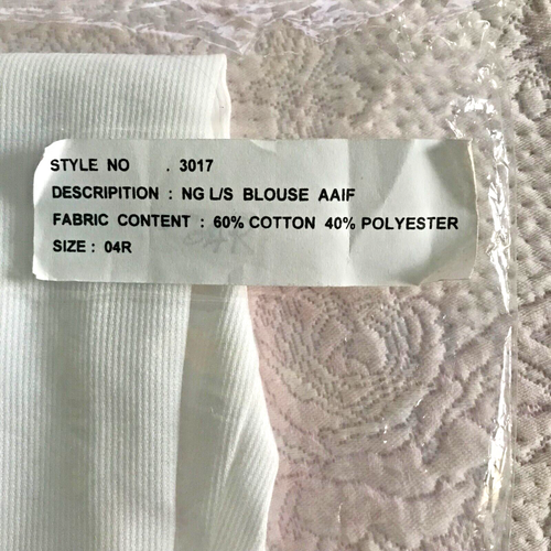 Professional Vintage Apparel For AMR (AIRLINE) NG/L/S White Blouse AAIF Gr. 04R - Bild 2 von 12