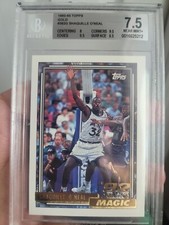 1992 Topps Gold SHAQUILLE "SHAQ " O'NEAL Rookie RC HOF BGS 7.5 W/Subgrades