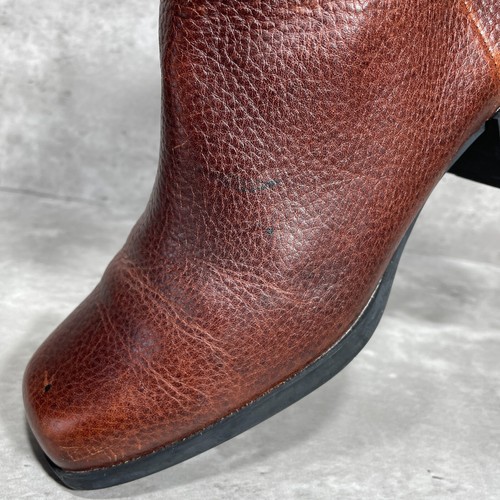 Camper Brown Distressed Leather Ankle Boots Side Zip Women's Size US 8 EU 38 - Picture 11 of 14