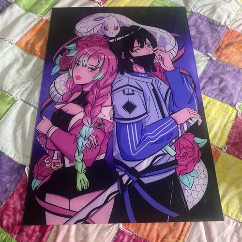 Demon Slayer Iguro Obanai Kanroji Mitsuri Legierung Acryl Poster 24 x 16 Zoll - Bild 1 von 8