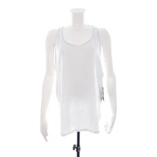Under Armour Loose Fit Womens Solid White Twist Back Tank Top Size XXL