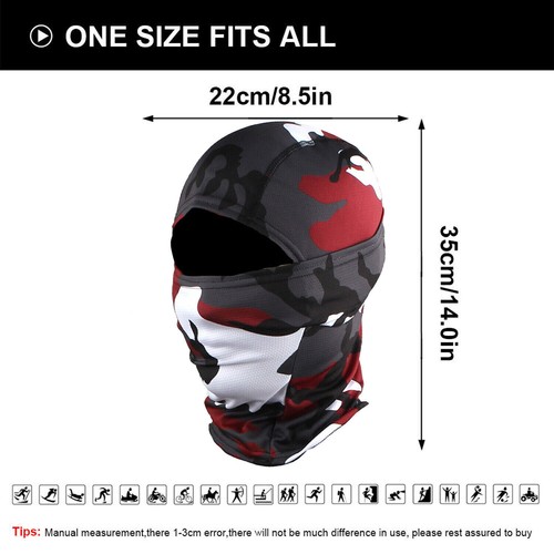 Balaclava Tactical Camo Face Mask Ski Sun Hood Cover UV Protection for Men Women - Picture 4 of 43