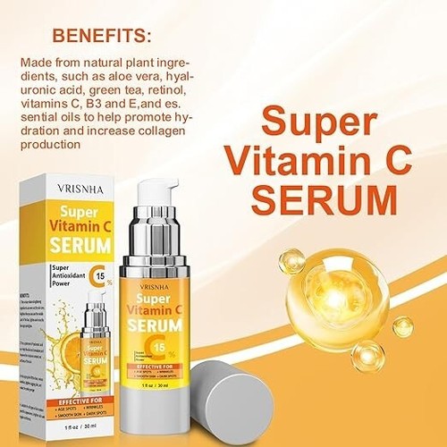 Super Vitamin C Serum for Women Over 50 - Advanced Anti-Aging Formula - Pepti... - Picture 5 of 24
