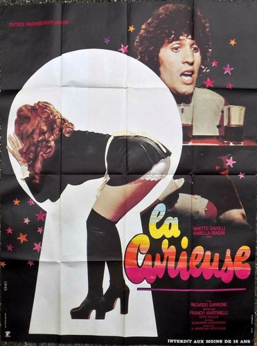 rare affiche cinéma originale film adulte LA CURIEUSE - 120 x 160 cm