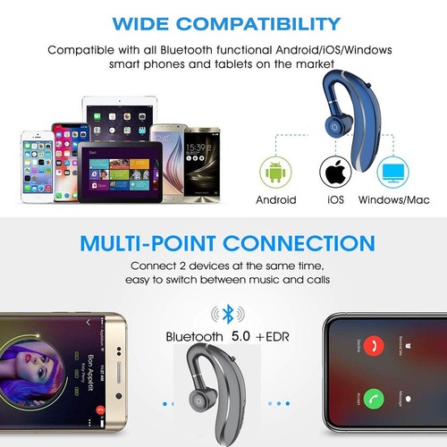 Universal Noise Cancelling Wireless Bluetooth Headset for Driver Trucker Talking - Picture 11 of 14