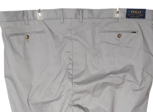 NUEVO CON ETIQUETAS $110 Polo Ralph Lauren Hombres Pantalones Gris Suave Elastizado Calce Clásico Chino 48BX30 - Imagen 4 de 6