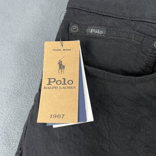 Polo Ralph Hose Herren 40X30 Schwarz Varick Slim Straight Schwarz Stretch Denim - Bild 4 von 18