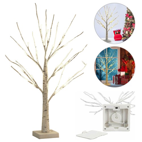 LED Birch Tree Light 144 LED Artificial Tree Lamp with Timer 24inch Battery/USB - Picture 7 of 8