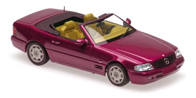 Mercedes R129 SL-Class 1999 red diecast model car 940033034 Maxichamps 1:43
