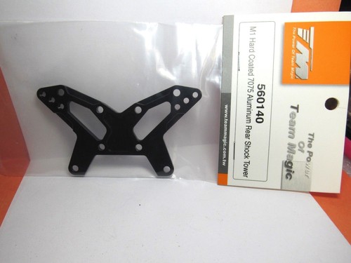 Team Magic M1 Hard Coated 7075 Aluminum Rear Shock Tower 560140 Black  - Picture 1 of 4