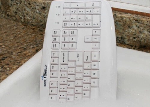 Seal Shield Silver Storm Washable Medical Grade USB Keyboard - White- New In Box - Afbeelding 4 van 7