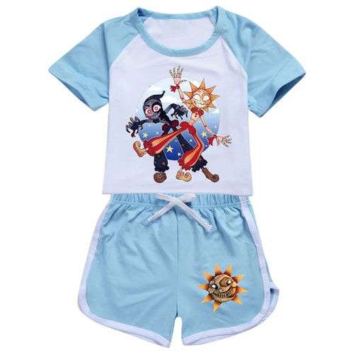 Kids Clothes Fnaf Sundrop Summer T shirt Pants Short Tops Suit toddler pajamas - Picture 7 of 32