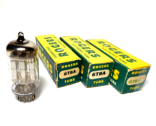 Rogers 6T8A NOS NIB Radio Vacuum Tube 6AK8 EABC80 Triple Diode-Triode Canada - 第 1/2 張圖片