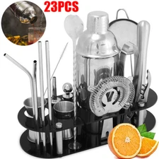 23 PCS Pro Cocktail Shaker Set Drink Maker Mixer Bar Martini Tools Bartender Kit
