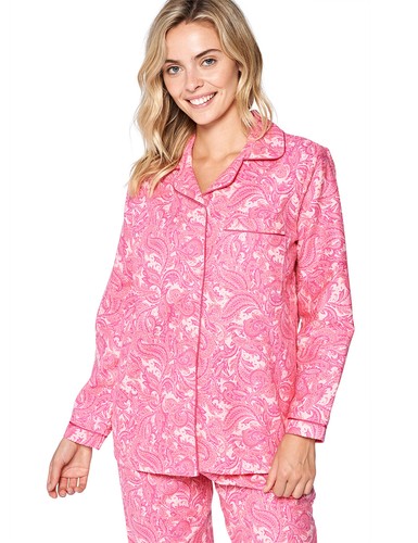 Casual Nights Women's Flannel Long Sleeve Button Down Pajama Set - Picture 24 of 43