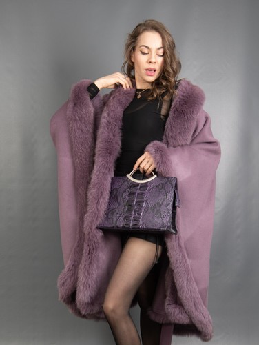 6367 NEU GLAMOURÖS WOLLE KASCHMIR SWINGER CAPE BLAU FUCHS WUNDERSCHÖN GR. 3XL-6XL - Bild 14 von 16