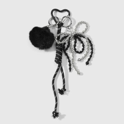 Braided Rope achat Keychain Three-dimensional Love Ball Racket Cherry Charm Keyring-w