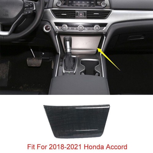 For Honda Accord 2018-2022 Black Wood Grain Console Cigarette Lighter Panel Trim - Picture 2 of 8