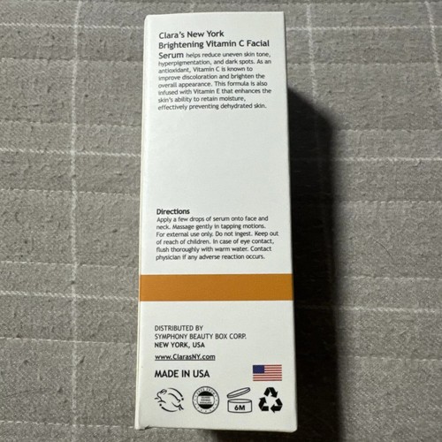 CLARA'S NEW YORK Advanced Serum Brightening Vitamin C & E 1oz. NIB - Picture 3 of 4