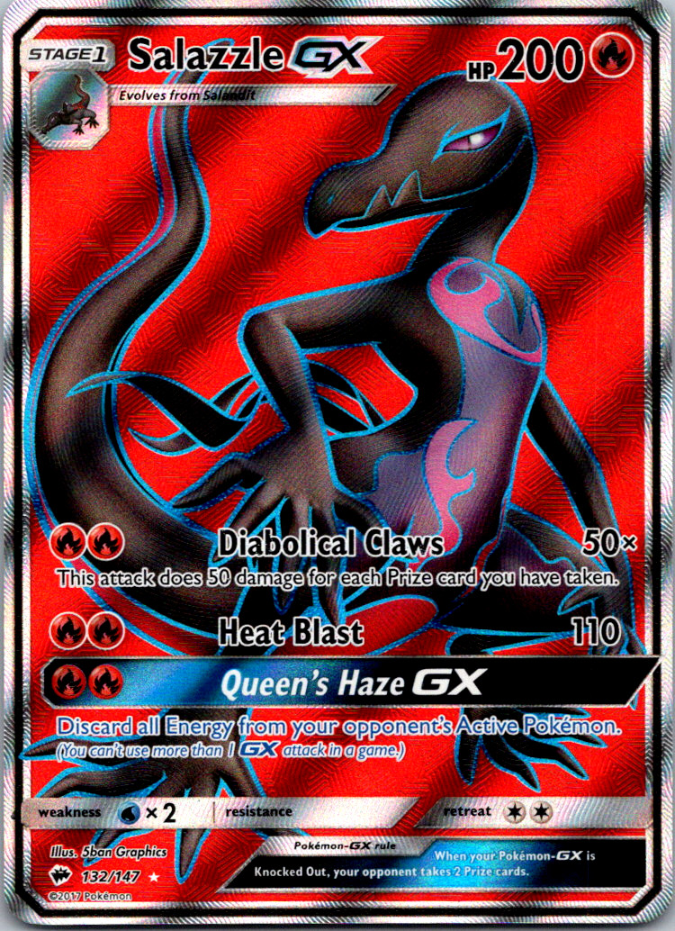 Pokemon SM - Burning Shadows 132/147 Salazzle GX (Full Art) Ultra Rare NM