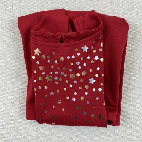Lands End Girls Sleeveless Spring Casual Dress Size S (7-8) Red Polkdot Stars - Picture 9 of 10