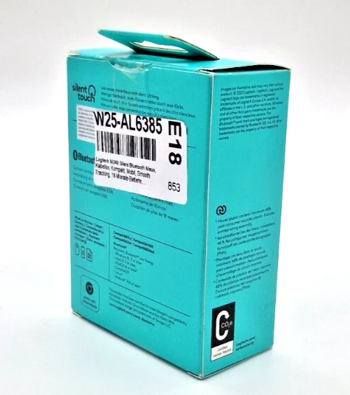 Logitech M240 Maus Silent Wireless Bluetooth Optisch grafit 4000 dpi, 3 Tasten - Bild 2 von 4