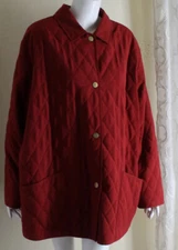BASLER 48 XL 1X Rust Red Quilted Designer European Blazer Jacket Coat 