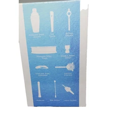 Cresimo Home Cocktail Bar Set - Brushed Stainless Steel 12 Piece Professional