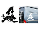 Europakarte Aufkleber Europa Karte 30cm, 40cm, 50cm, 60cm für Wohnmobil (43/8/2)