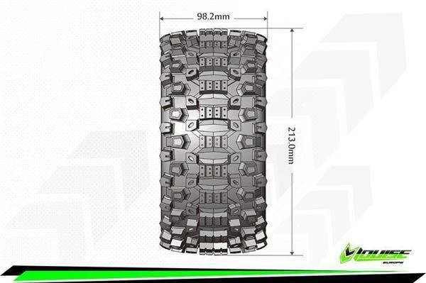 LOUISE MFT X-UPHILL KRATON 8S Serie Tire Set Mounted Sport Black Wheels Hex 24mm - Bild 3 von 4
