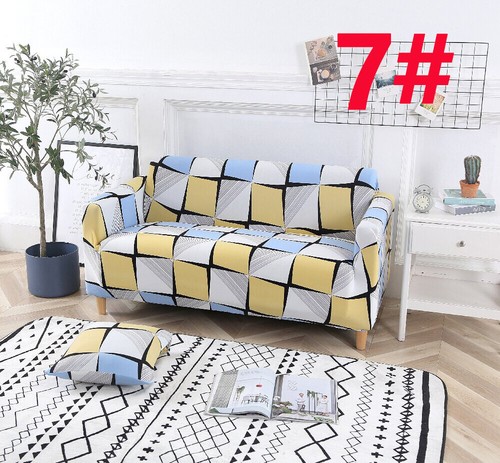 PRINT Sofa Cover Seater 1/2/3/4 Elastic Settee Stretch Slipcover Couch Protector - Picture 18 of 50