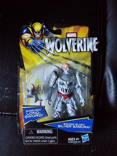 Marvel Comics X-Men Wolverine Sword Slash Silver Samurai 4" figure BRAND NEW - Picture 1 of 6