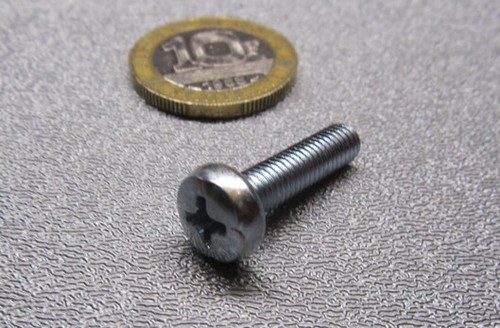 Pan Head Machine Screw Zinc Steel, Phillips, M5 x 0.8 x 20 mm Length, 100 Pcs - Picture 6 of 7