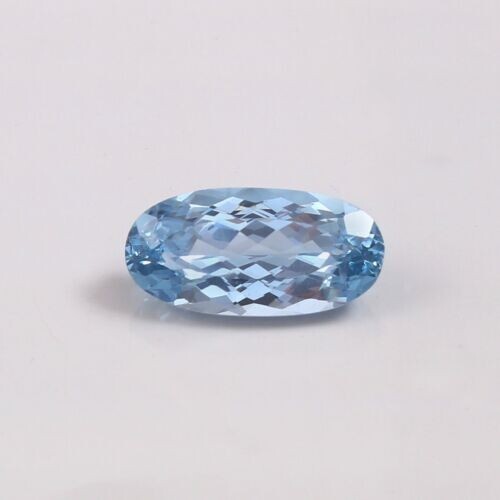 AAA Natürlich Makellos Santa Maria Aquamarin Lose Oval Edelstein Schnitt - Bild 5 von 6