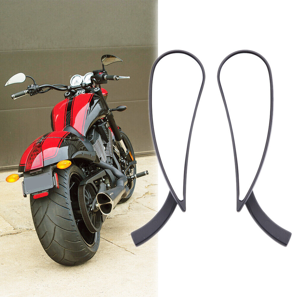 Black Motorcycle Teardrop Rearview Mirror Custom For Victory Vegas