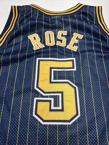 REEBOK Authentic Jalen Rose #5 Indiana Pacers Blue Jersey Men SZ 56 EUC RARE NBA - Picture 11 of 13