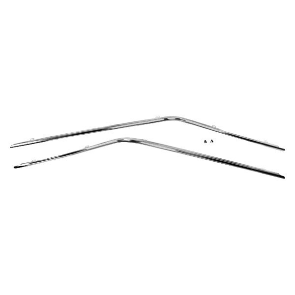 1971 72 73 Mustang Coupe Roof Drip Rail Trim Moldings Chrome Pair 2 Pieces