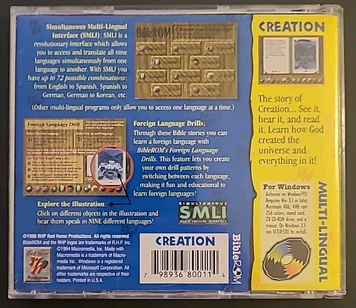 Creation CD by Bible.rom (1994, RHP Red Horse Production) Ages 4 & Up Windows 95 - Picture 3 of 5